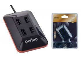 Разветвитель USB HUB Perfeo 4 Port, (PF-VI-H028 Black) чёрный