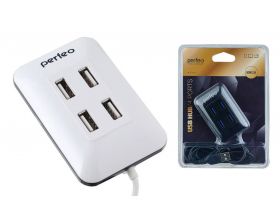 Разветвитель USB HUB Perfeo 4 Port, (PF-VI-H028 White) белый