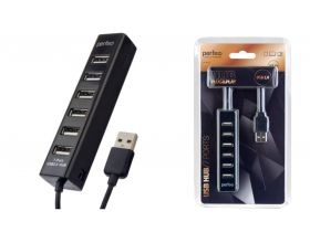 Разветвитель USB HUB Perfeo 7 Port, (PF-H035 Black) чёрный