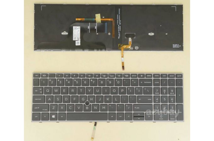 Клавиатура для ноутбука HP ZBook Fury 15 G7 черная с подсветкой