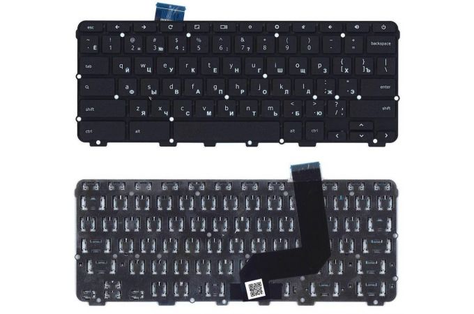 Клавиатура для ноутбука Lenovo Chromebook N22 черная без рамки