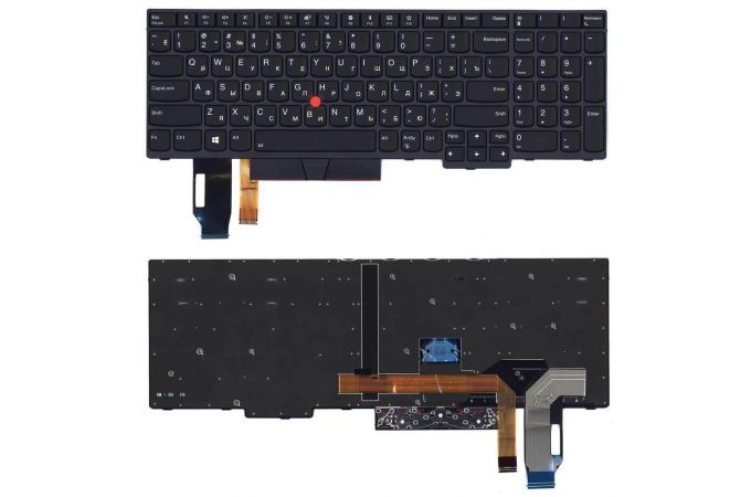 Клавиатура для ноутбука Lenovo IBM Thinkpad E580 черная с подсветкой