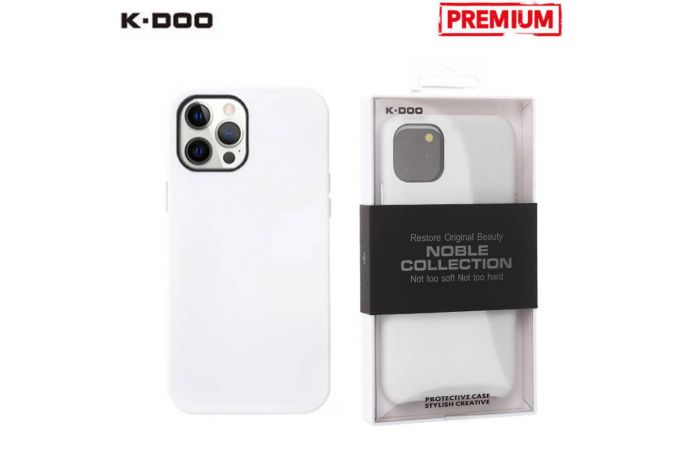 Чехол для телефона K-DOO NOBLE COLLECTION кожаный iPhone 12 PRO MAX (белый)