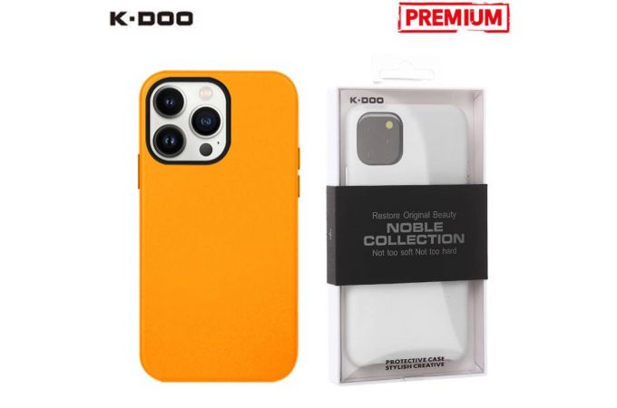 Чехол для телефона K-DOO NOBLE COLLECTION кожаный iPhone 14 PRO MAX (оранжевый)