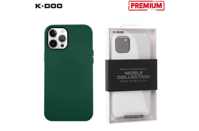 Чехол для телефона K-DOO NOBLE COLLECTION кожаный iPhone 14 PLUS (зеленый)