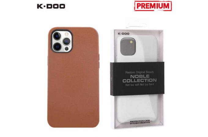 Чехол для телефона K-DOO NOBLE COLLECTION кожаный iPhone 14 PLUS (коричневый)