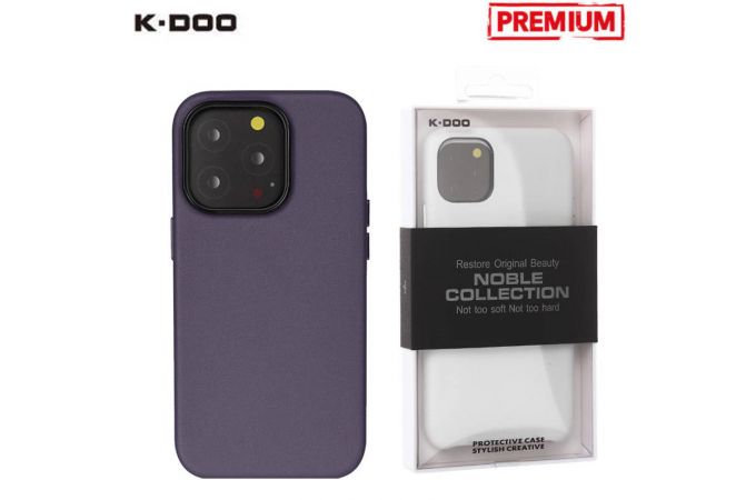 Чехол для телефона K-DOO NOBLE COLLECTION кожаный iPhone 14 PLUS (фиолетовый)