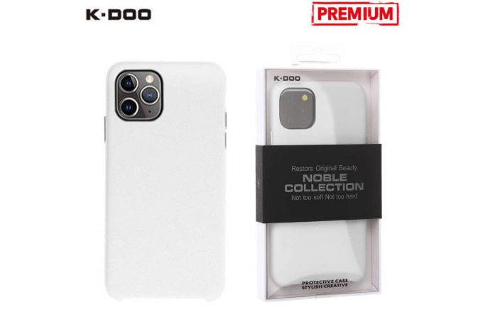 Чехол для телефона K-DOO NOBLE COLLECTION кожаный iPhone 11 PRO (белый)