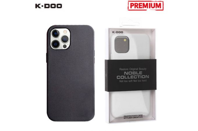 Чехол для телефона K-DOO NOBLE COLLECTION кожаный iPhone 14 (черный)