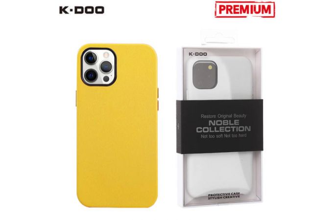 Чехол для телефона K-DOO NOBLE COLLECTION кожаный iPhone 14 (желтый)