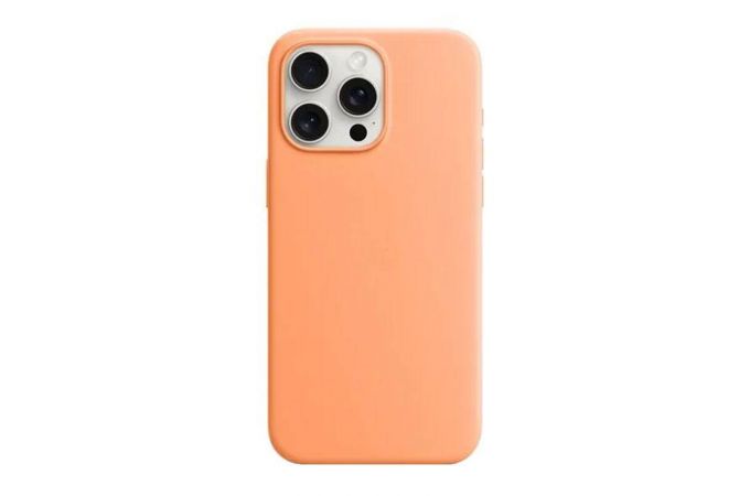 Чехол для iPhone 15 Pro Max (6,7) Silicone Case Soft Touch (апельсиновый шербет) MagSafe