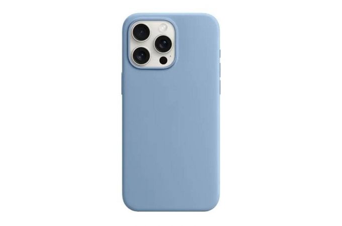 Чехол для iPhone 15 Pro (6,1) Silicone Case Soft Touch (зимний синий) MagSafe