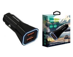 Автомобильное зарядное устройство 2USB More choice AC24 2.4A  (Black)