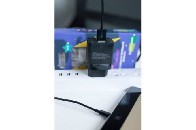 Сетевое зарядное устройство 2USB + кабель Micro USB More choice NC24m 2.1A (Black)