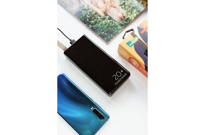 Универсальный дополнительный аккумулятор Power Bank More choice PB60-20 2USB 2.1A (20000mAh) (Black)