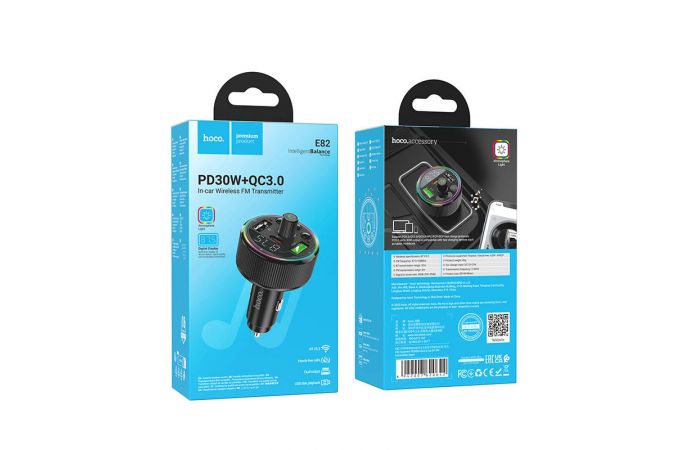 FM-Модулятор HOCO E82 Guerrero PD30W + QC3.0 car BT FM transmitter