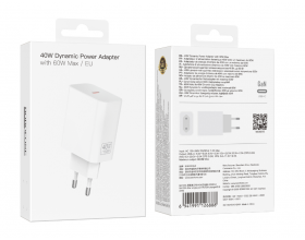 Сетевое зарядное устройство USB-C BOROFONE BA109A PD40W (белый)