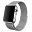 Металлический магнитный браслет  "Миланское плетение" для Apple Watch 38-40 мм цвет серебро