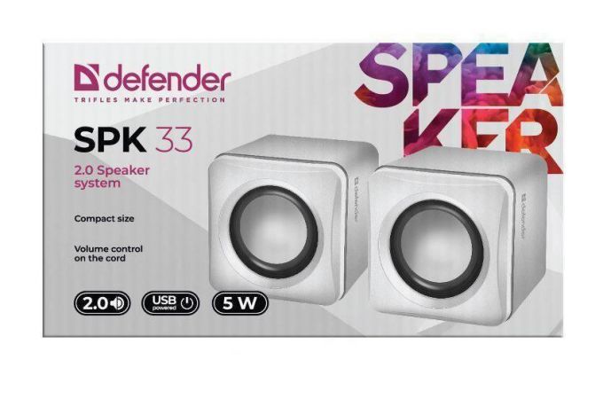 Акустическая система 2.0 Defender SPK 33 (белый)