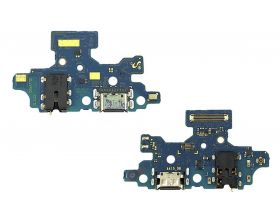 Шлейф для Samsung A415F Galaxy A41 с разъемом зарядки + разъем гарнитуры (плата) HQ