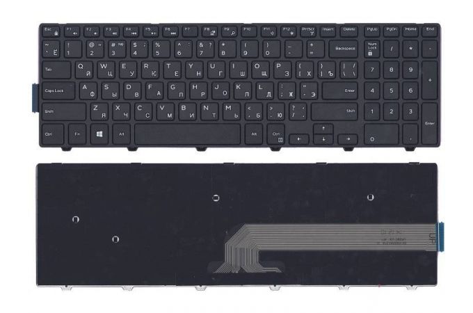 Клавиатура для ноутбука Dell Inspiron 15-3000, 15-3552, 15-3555, 15-3565, 15-3567, 15-5000, 15-5547, 15-5559, 15-5566, черная