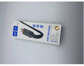 Кабель USB - Lightning HOCO X59, 2,4A (черный) 1м (в оплетке, с усиление сгиба) (УЦЕНКА! МЯТАЯ УПАКОВКА)