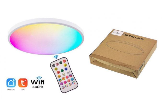Светильник потолочный Огонек OG-LDP31 30см светодиодный RGB (24Вт, 2700-6500К, 220В, Wi-Fi)
