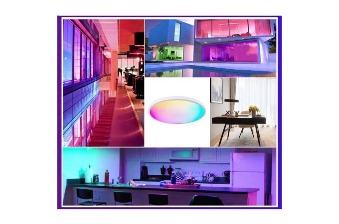 Светильник потолочный Огонек OG-LDP31 30см светодиодный RGB (24Вт, 2700-6500К, 220В, Wi-Fi)