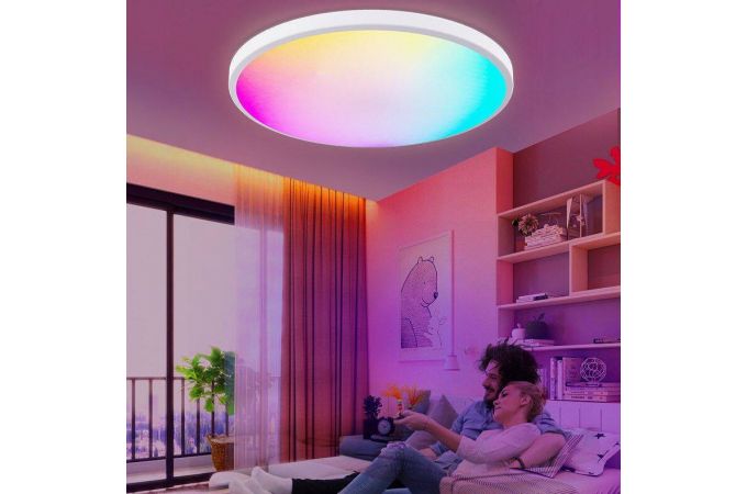 Светильник потолочный Огонек OG-LDP31 30см светодиодный RGB (24Вт, 2700-6500К, 220В, Wi-Fi)