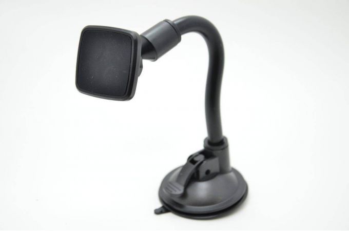 Держатель автомобильный для телефона магнитный на гибкой  ножке 15 см на стекло (поврежденная упаковка)