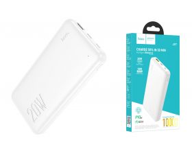 Универсальный дополнительный аккумулятор Power Bank HOCO J87 PD20W + QC3.0 (10000 mAh) (белый)