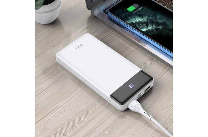 Универсальный дополнительный аккумулятор Power Bank HOCO J84 (10000 mAh) (белый)