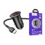 Автомобильное зарядное устройство АЗУ 2USB + кабель Type-C HOCO NZ1 36W+QC3.0 (черный)