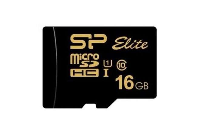 Карта памяти MicroSDHC 16 Gb Silicon Power Elite Gold б/ад Class 10 UHS-I U1 85Mb/s SP016GBSTHBU1V1G