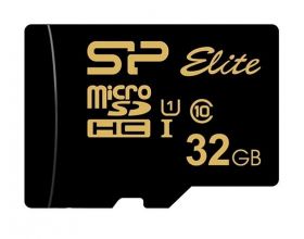 Карта памяти MicroSDHC 32 Gb Silicon Power Elite Gold б/ад Class 10 UHS-I U1 85Mb/s SP032GBSTHBU1V1G