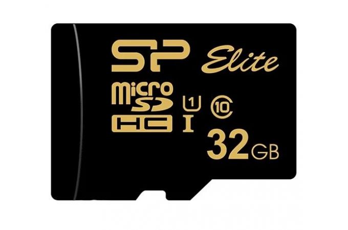 Карта памяти MicroSDHC 32 Gb Silicon Power Elite Gold б/ад Class 10 UHS-I U1 85Mb/s SP032GBSTHBU1V1G