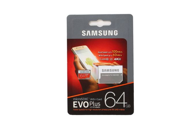 Карта памяти microSDHC с адаптером Samsung Evo Plus MB-MC64KA/KR 64GB (UHS-I, Class 10)