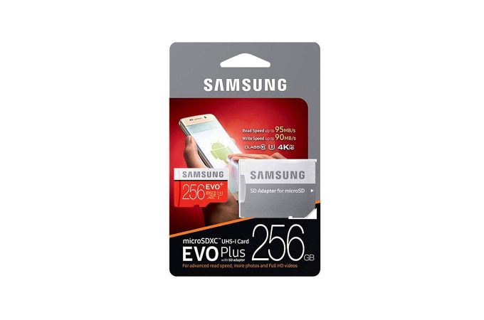 Карта памяти microSDHC с адаптером Samsung Evo Plus MB-MC256KA/KR 256GB (UHS-I, Class 10)