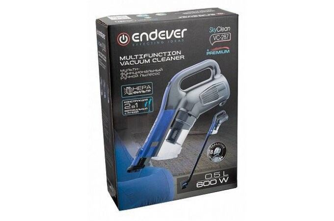 Пылесос ENDEVER SkyClean VC-287 серо-голубой 600Вт, вертикальный