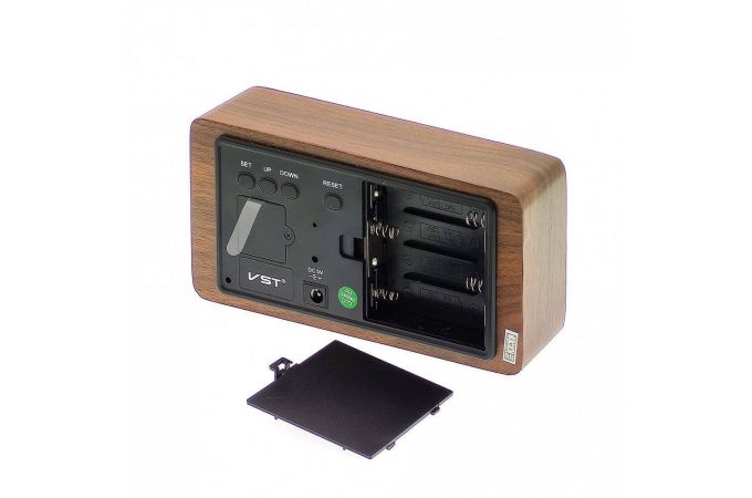 Часы настольные VST 867-4 Зеленые (ТЕМНО-коричневый)