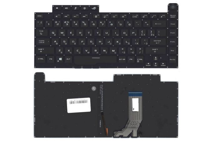 Клавиатура для ноутбука Asus ROG Strix Scar III G512 черная с подсветкой