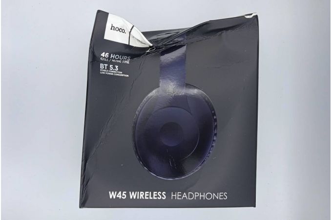Наушники мониторные беспроводные HOCO W45 Enjoy Bluetooth (фиолетовый) (УЦЕНКА! МЯТАЯ УПАКОВКА)