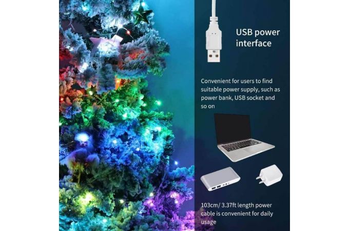 Умная гирлянда Орбита OT-HOS13 10м (пульт ДУ, Wi-Fi)