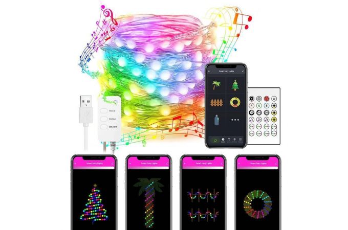 Умная гирлянда Орбита OT-HOS13 10м (пульт ДУ, Wi-Fi)