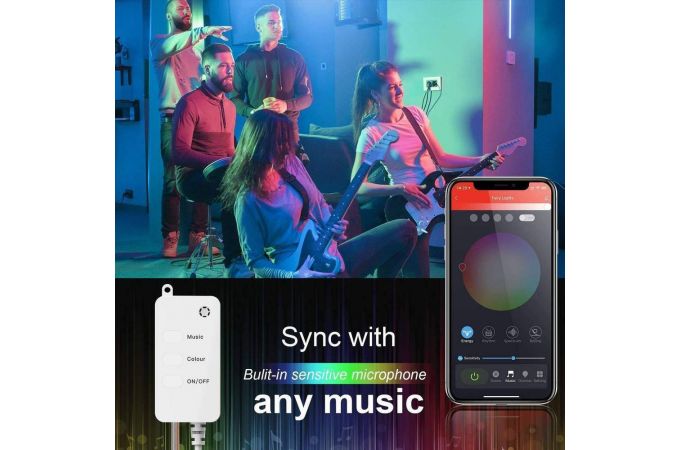 Умная гирлянда Орбита OT-HOS13 10м (пульт ДУ, Wi-Fi)