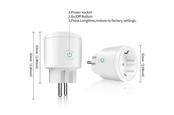 Умная розетка Орбита OT-HOS08 (1 гнездо,16А,Wi-Fi)