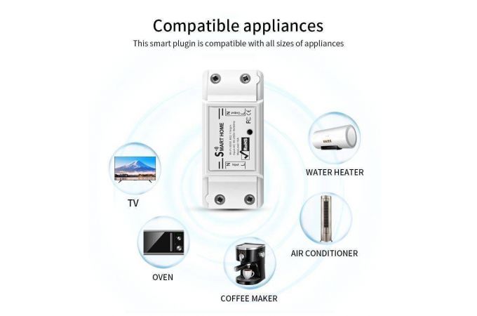 Умное реле (Орбита OT-HOS09 1 канал,10А, Wi-Fi)