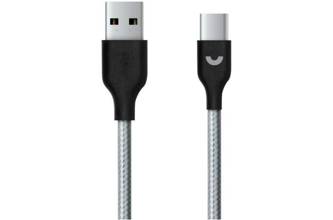 Кабель USB - USB Type-C Prime Line (7222) (серый) 1,2м (нейлон)