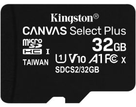 Карта памяти MicroSDHC 32 Gb Kingston class 10 100Mb/s б/ад Canvas Select Plus / SDCS2/32GBSP