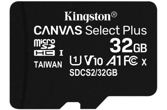 Карта памяти MicroSDHC 32 Gb Kingston class 10 100Mb/s б/ад Canvas Select Plus / SDCS2/32GBSP